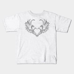 Winged angel heart Kids T-Shirt